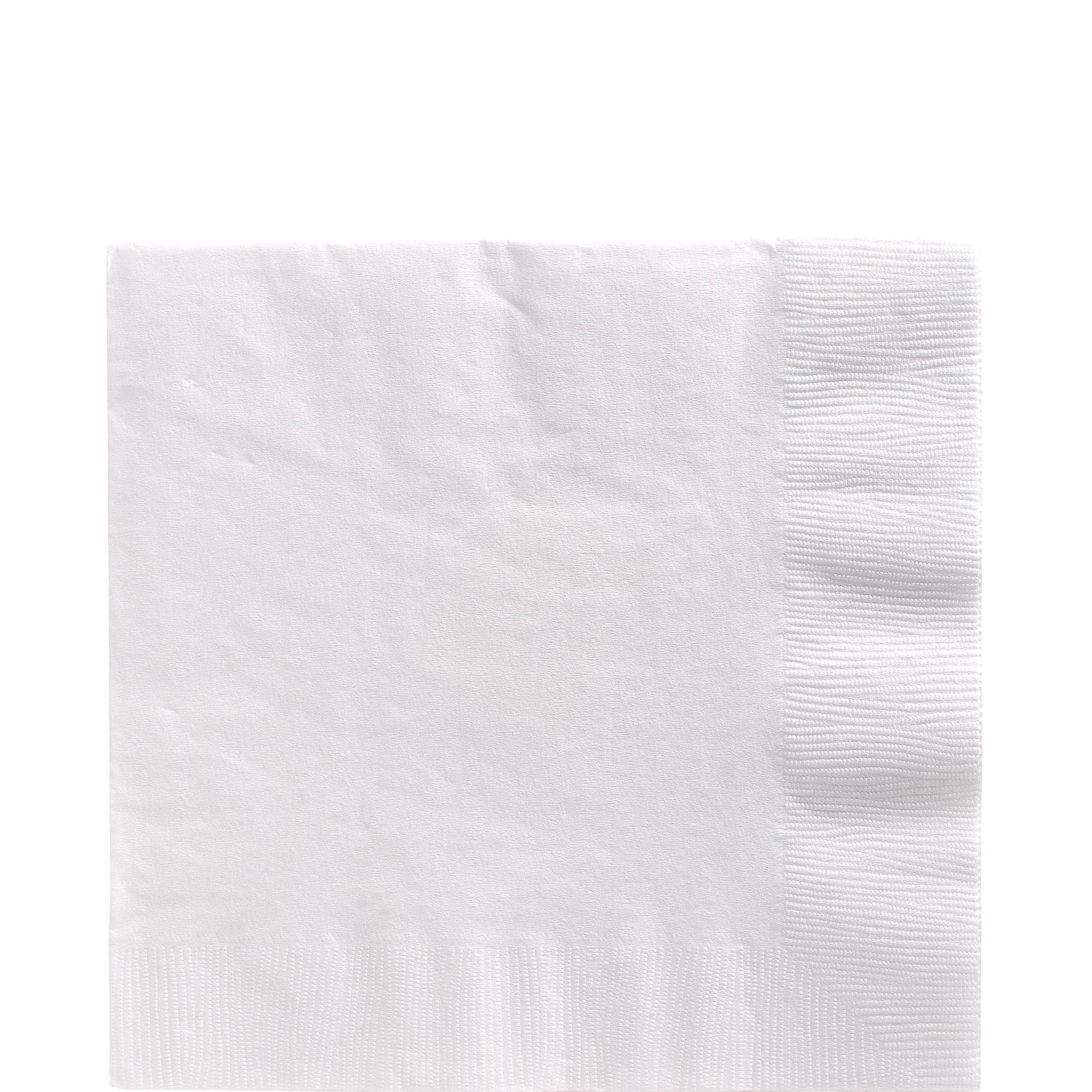 White Paper Lunch Napkins, 6.5in, 100ct Party City